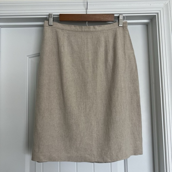 Linen Beige Skirt - Picture 1 of 5